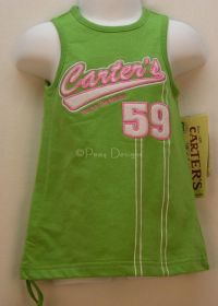 Carters WATCH THE WEAR Green Play Dress Sz 6-9 mo NWT